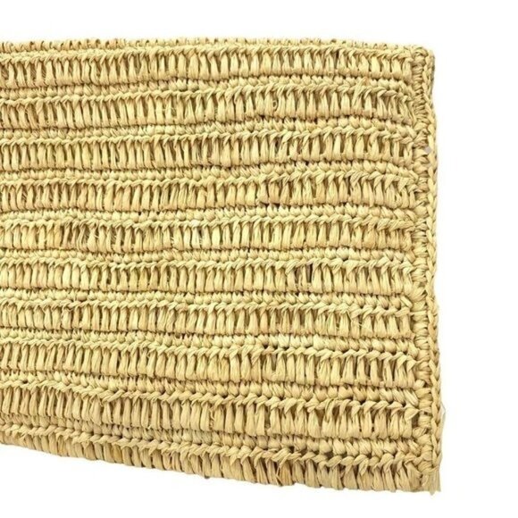 Mar Y Sol Lisette Crocheted Raffia Straw Fringe Clutch - Picture 6 of 13